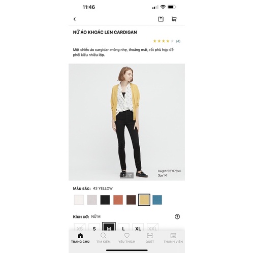 Áo khoác len cardigan