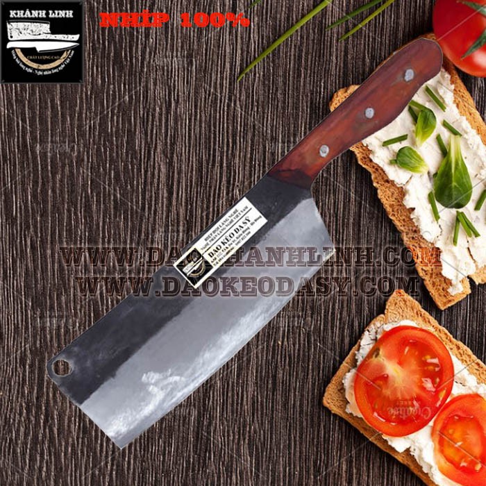 Bộ Dao Khánh Linh (dao Đa Sỹ) - Combo 03 dao nhà bếp (Dao phở chặt + dao bài thái + dao chuối bột) - Nhíp 100%