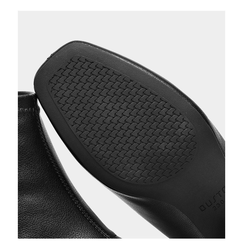 Boot Dusto da mềm, mũi vuông, gót vuông cao 5cm