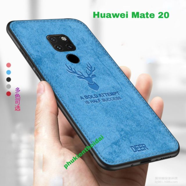 Ốp lưng Huawei Mate 20 chống sốc vải Deer HƯƠU thời trang cao cấp