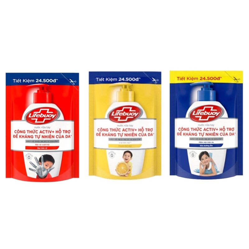 Nước Rửa Tay Lifebuoy Giúp Sạch Khuẩn, Bảo Vệ Khỏi 99.9% Vi Khuẩn Gây Bệnh Túi 400G