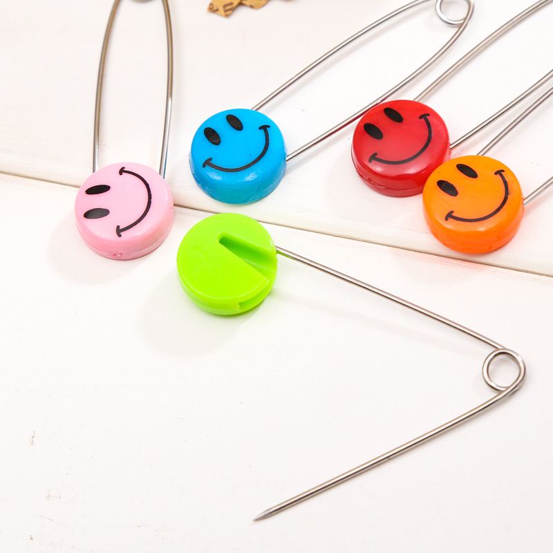 Sỉ 100 cây kim tây đầu nhựa mặt cười GIAO MÀU NGẪU NHIÊN