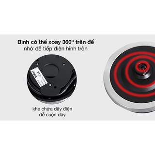 Bình đun siêu tốc thủy tinh 1.7L Tefal KI772D38