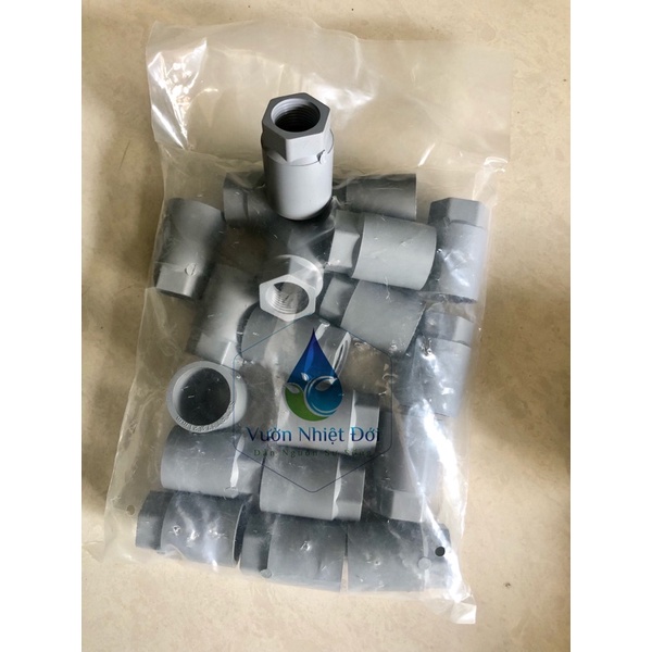 Bộ 10 Nối Ren trong 17mm Ra Ống PVC 21mm hình lục giác - GIÁ RẺ