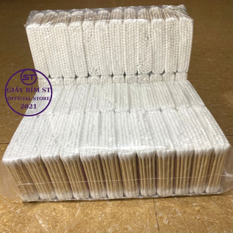 Tăm bông thân gỗ, tăm bông ngoáy tai 100 cái x 24 gói Thái Lan, Việt Nam