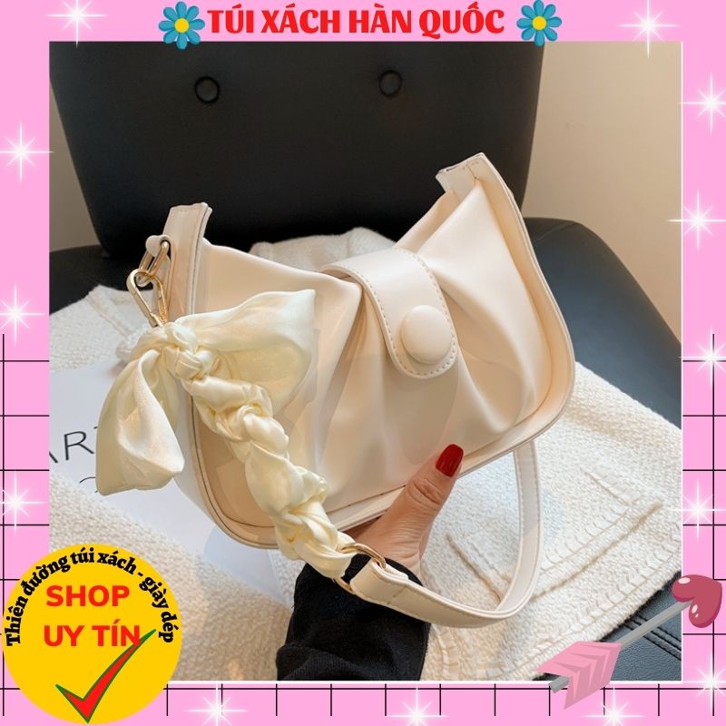 Túi Đeo Chéo Nữ, Túi Kẹp Nách Phối Nơ Tiểu Thư Dễ Thương HQ 409