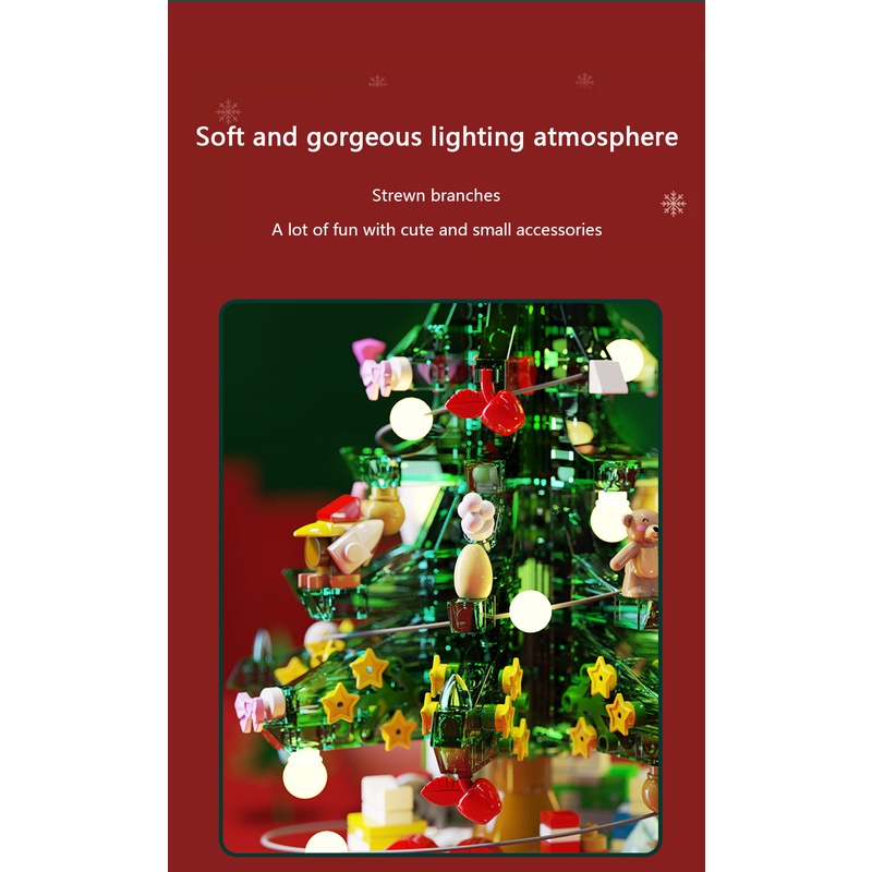 Set đồ chơi mô hình lắp ráp Sluban kiểu cây thông noel vui nhộn dành cho bé Christmas