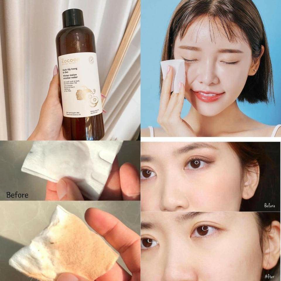 (CHÍNH HÃNG) Nước Tẩy Trang Bí Đao Cocoon Winter Melon Micellar Water