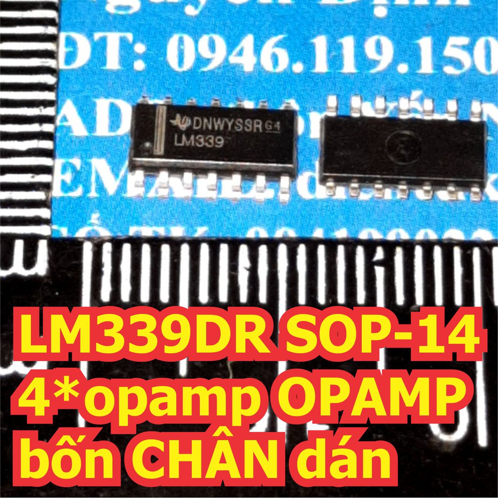 Combo 10 con LM339DR LM339 SOP-14 4*opamp OPAMP bốn CHÂN dán kde1465