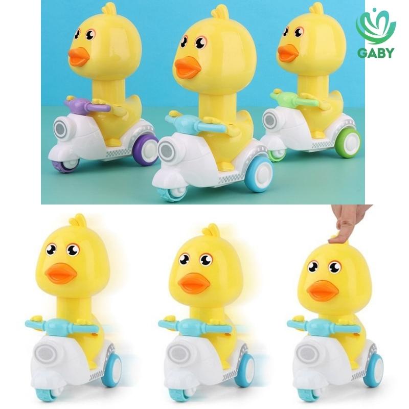Đồ chơi con vịt lái xe Vespa ngộ nghĩnh cho bé GABY vịt đi xe máy đáng yêu, chạy nhanh, bền, không cần pin