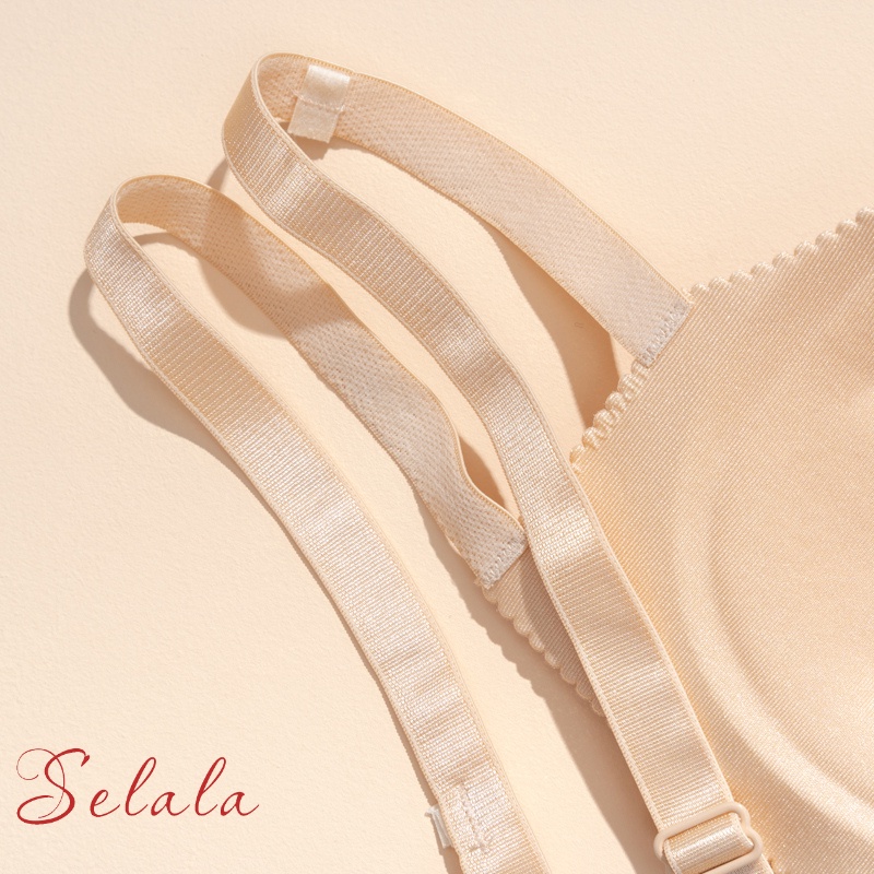 Áo Bra Quây Su Selala Không Gọng Đêm Bàn Tay Siêu Nâng Ngực Kèm Quai Trong BR11