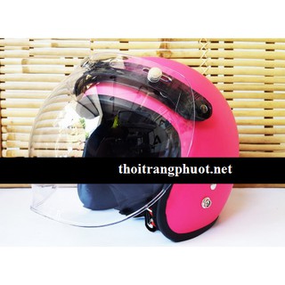 Kính mũ 3/4 đi phượt đi phượt Royal tráng gương
