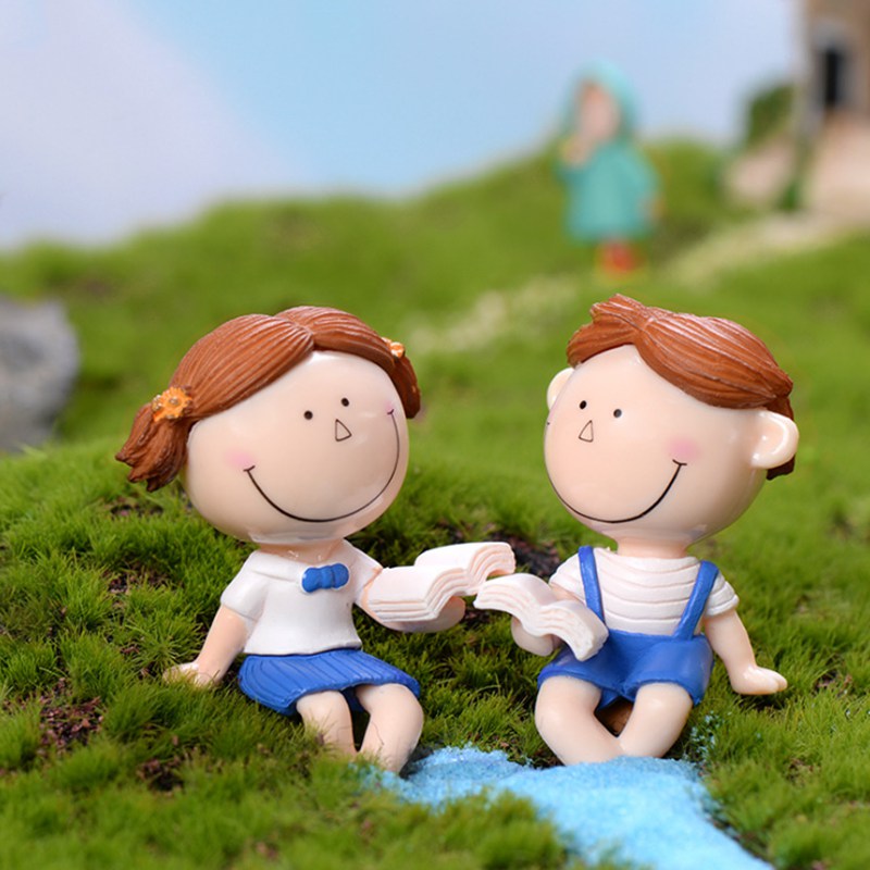 Set 2 Mô Hình Cặp Đôi Trang Trí Sân Vườn