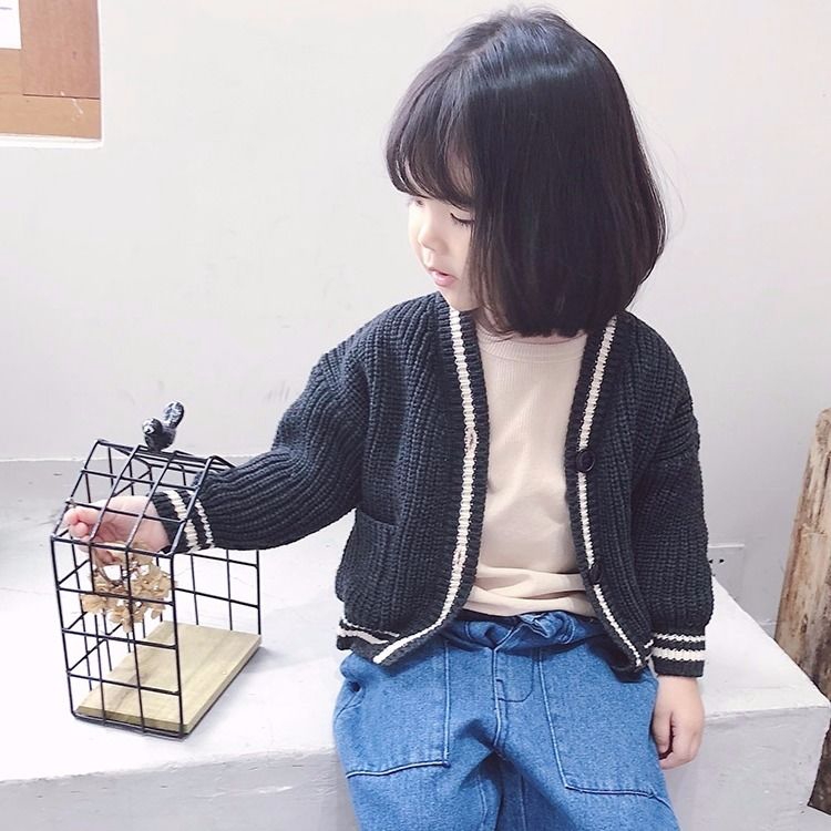 Áo khoác cardigan len thời trang xuân thu 2020 cho bé gái