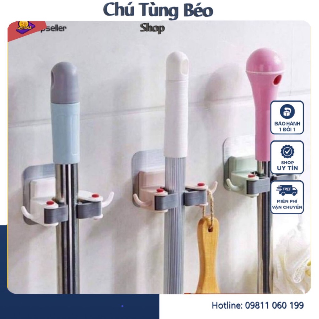 Móc Cài Chổi Dán Tường Siêu Chắc, Siêu Tiện Lợi