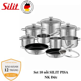 [CHÍNH HÃNG] Bộ nồi Silit Pisa 10 món cao cấp - nhập Đức