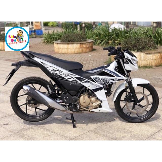 Tem rời Satria Fi trắng đen
