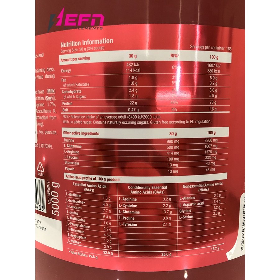 Whey Protein Sữa Tăng Cơ Cho Người Tập Gym SCITEC NUTRITION 100% Whey Protein Professional hũ 5000G - Chính Hãng