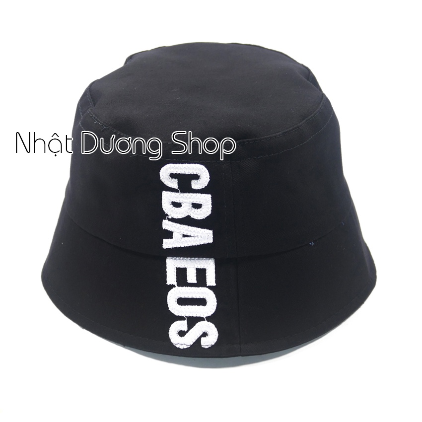 Nón Bucket vành cụp- Nón tai bèo thêu CBA EOS chất cotton cao cấp phù hợp cho cả nam và nữ
