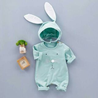 Set body thỏ ngọc kèm mũ cho bé