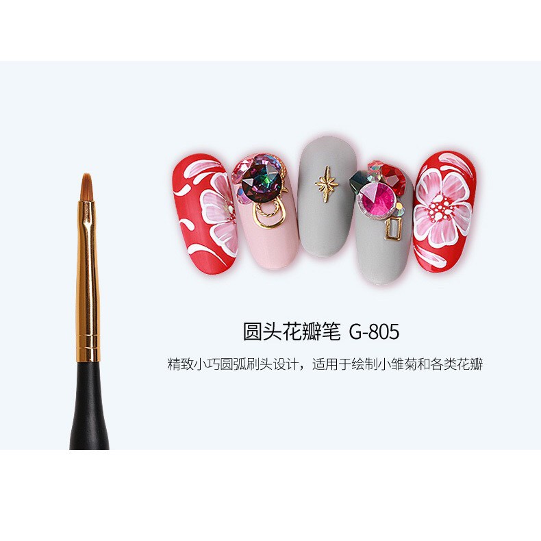 Cọ hoa cúc vẽ nail chuyên nghiệp, cọ hoa cúc đầu tròn cao cấp, chuyên dụng nail salon 2020