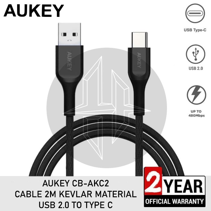 Dây Cáp Sạc Nhanh Aukey Cb-Akc2 Cổng Usb Type C Dài 2m Xiaomi