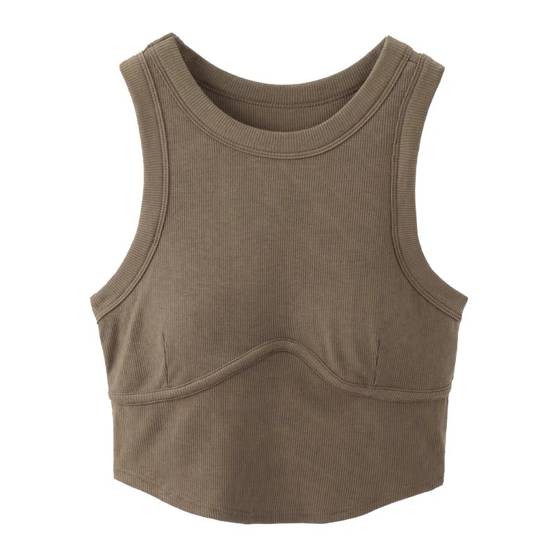 Áo Tank Top Thể Thao Màu Trơn Thiết Kế Ôm Sát Tôn Dáng