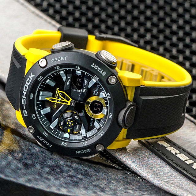 Đồng Hồ Nam Dây Nhựa Casio G-Shock GA-2000-1A9 Chính Hãng - GA-2000-1A9DR Carbon Core