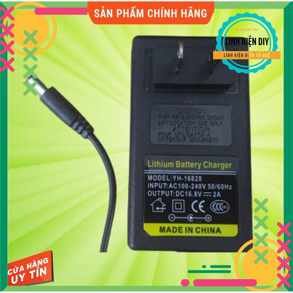 Sạc pin 4s sạc 16.8v 2A tự ngắt khi đầy có đèn báo dùng cho pin lithium lipo 18650