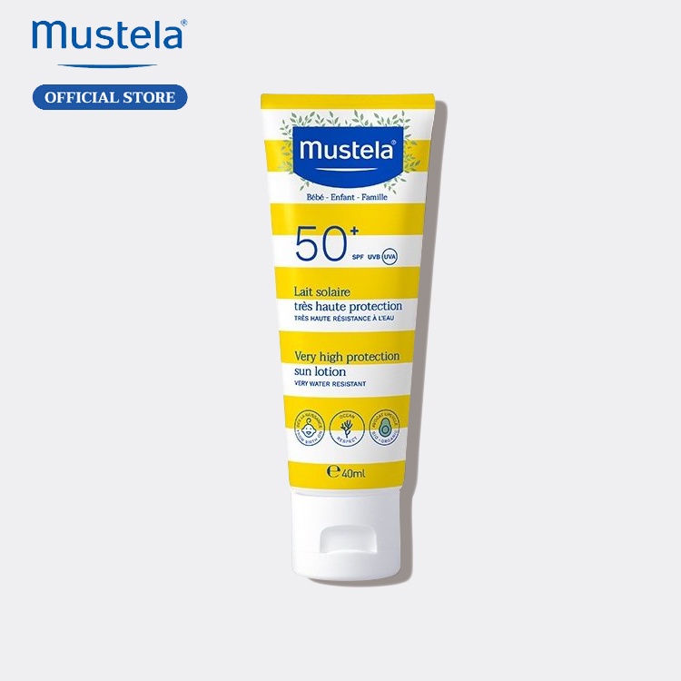 Kem Chống Nắng Cho Trẻ Sơ Sinh &amp; Em Bé Very High Protection Sun Lotion Mustela 40ml