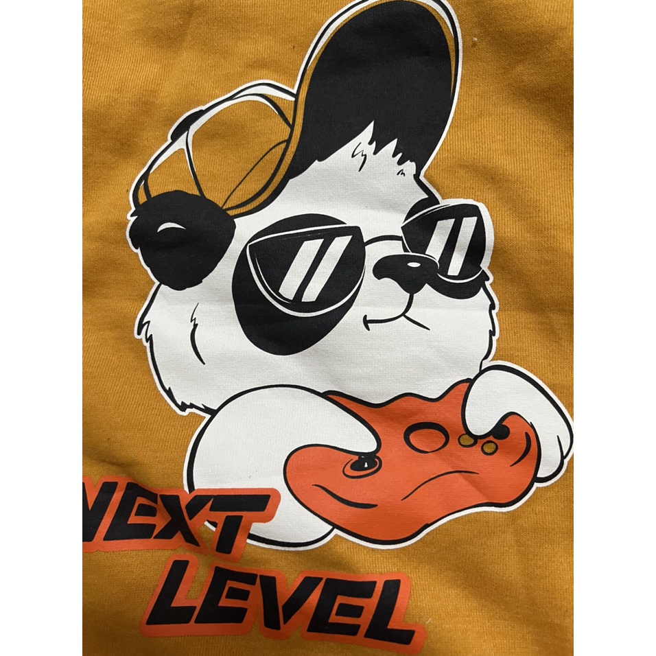 Áo nỉ hoodie cổ chéo Vàng