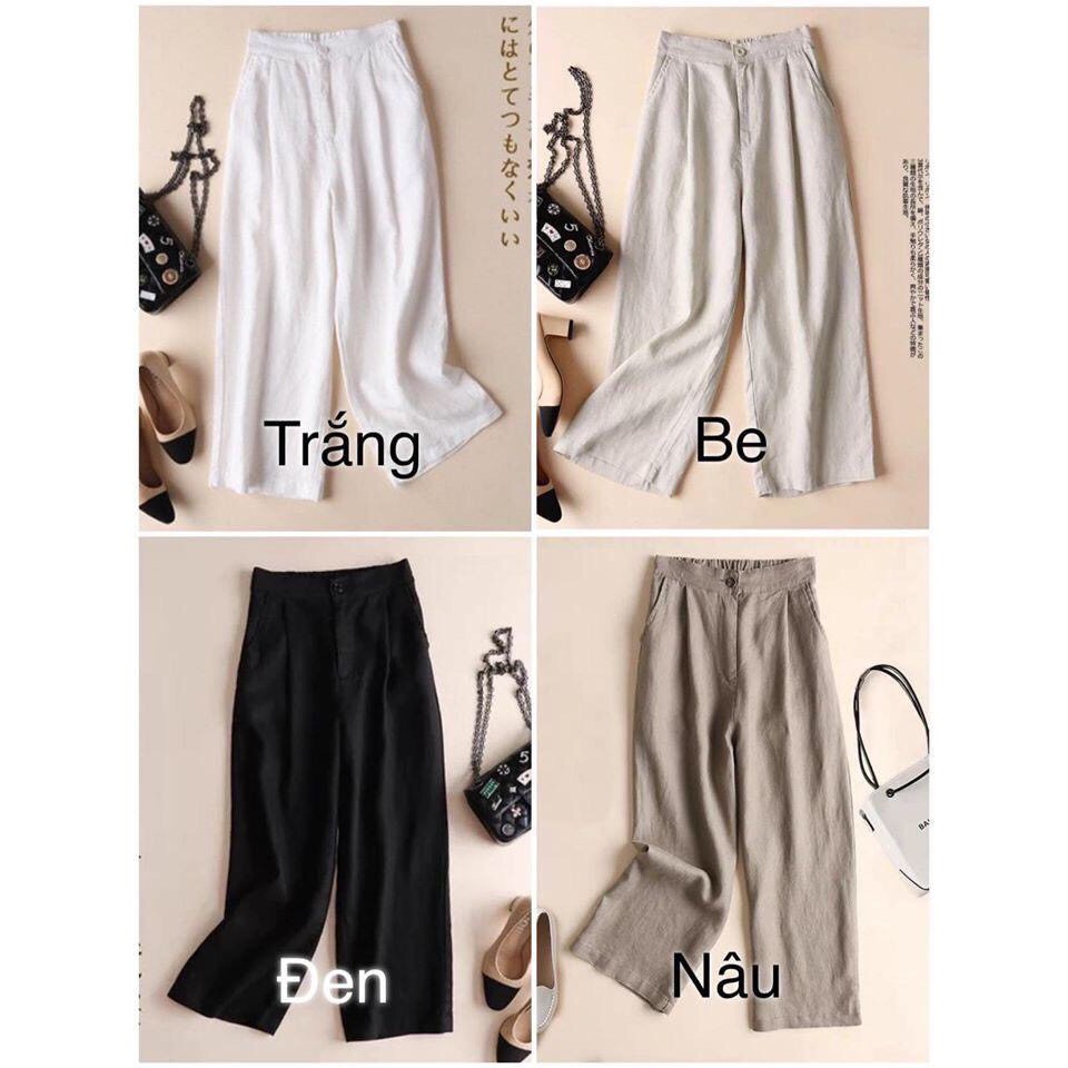 QUẦN ỐNG RỘNG ĐŨI XƯỚC HÀN THỜI TRANG BANAMO SỚ ĐŨI thời trang Banamo Fashion quần ống rộng đũi  921