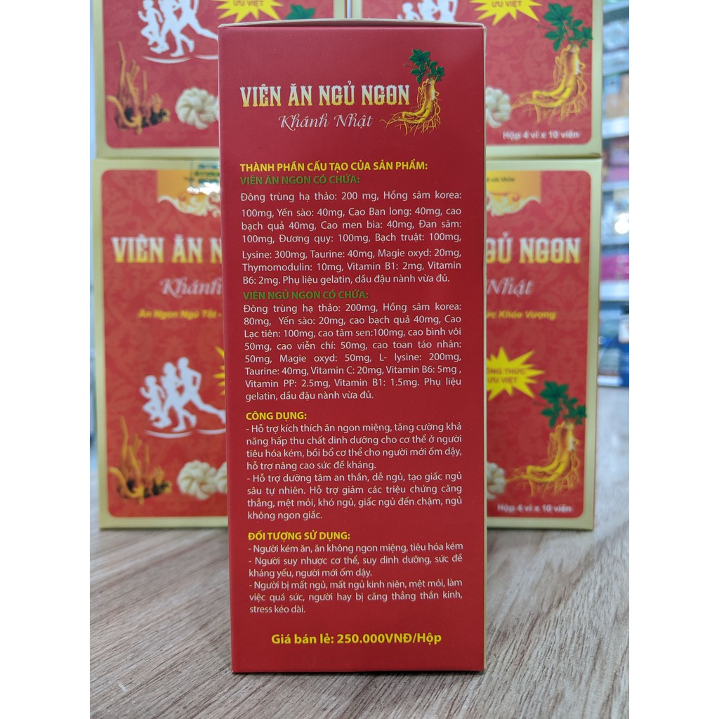 VIÊN ĂN NGỦ NGON KHÁNH NHẬT - Kính Thích Ăn Ngon, Tăng Hấp Thu, Bồi Bổ Cơ Thể, Dưỡng Tâm An Thần