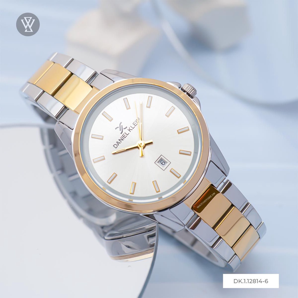 Đồng Hồ Quartz Nữ Daniel Klein WATCHSTORE DK.1.12814-6 Mặt Kính Khoáng 34mm, Dây Kim Loại, Vỏ Thép Không Gỉ