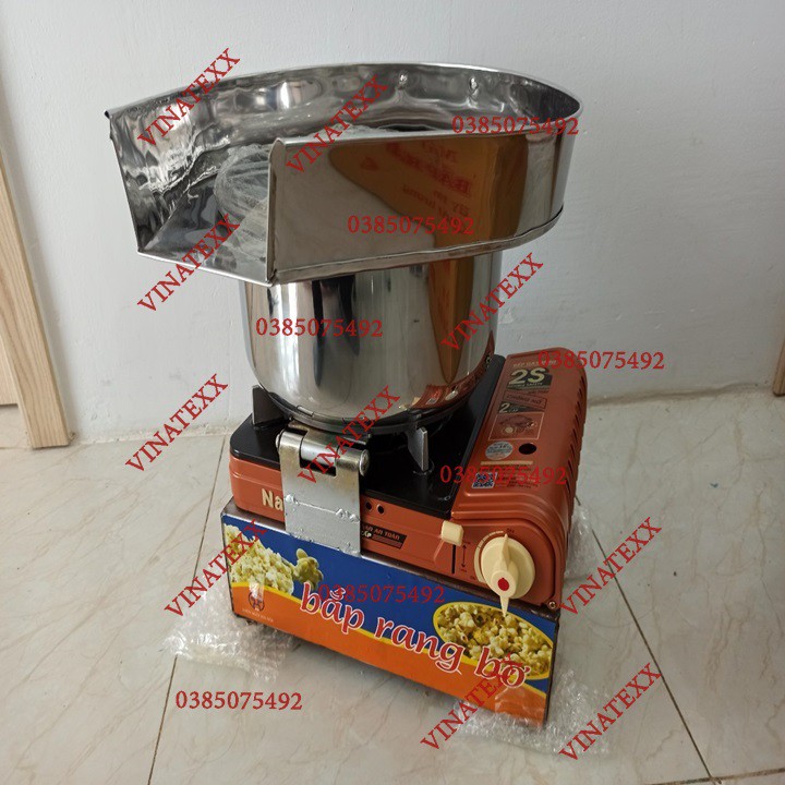 Nồi chiên bắp rang bơ làm từ INOX giá rẻ