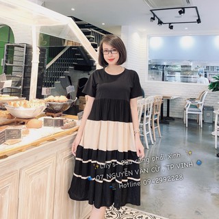 Váy bầu công sở,Váy bầu dáng suông thời trang chất mát