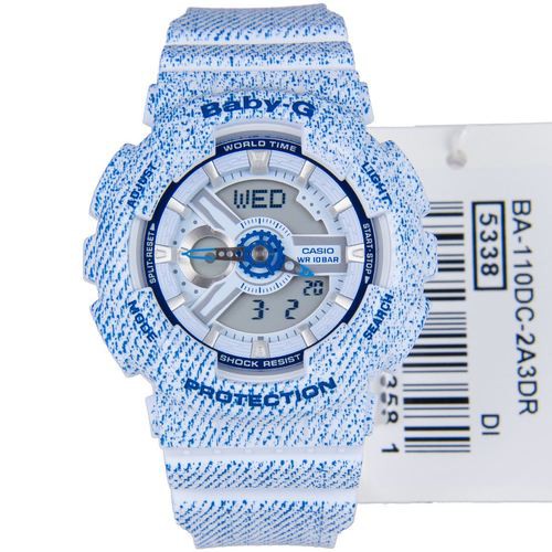 Đồng hồ nữ Casio Baby G BA-110DC-2A3DR Dây Nhựa Màu Xanh - Chống Nước 100m - bảo hàn