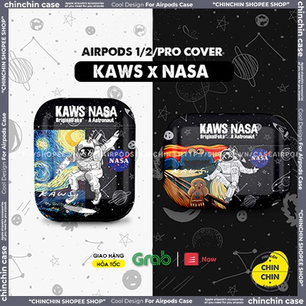 Case Vỏ Bao Airpods 1 2 Pro Kaws x Nasa Đựng Tai Nghe Airpods Chất Liệu Nhựa Dẻo TPU Chống Bám Bẩn