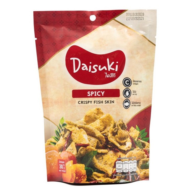 Snack da cá giòn trứng muối vị cay hiệu Daisuki | WebRaoVat - webraovat.net.vn