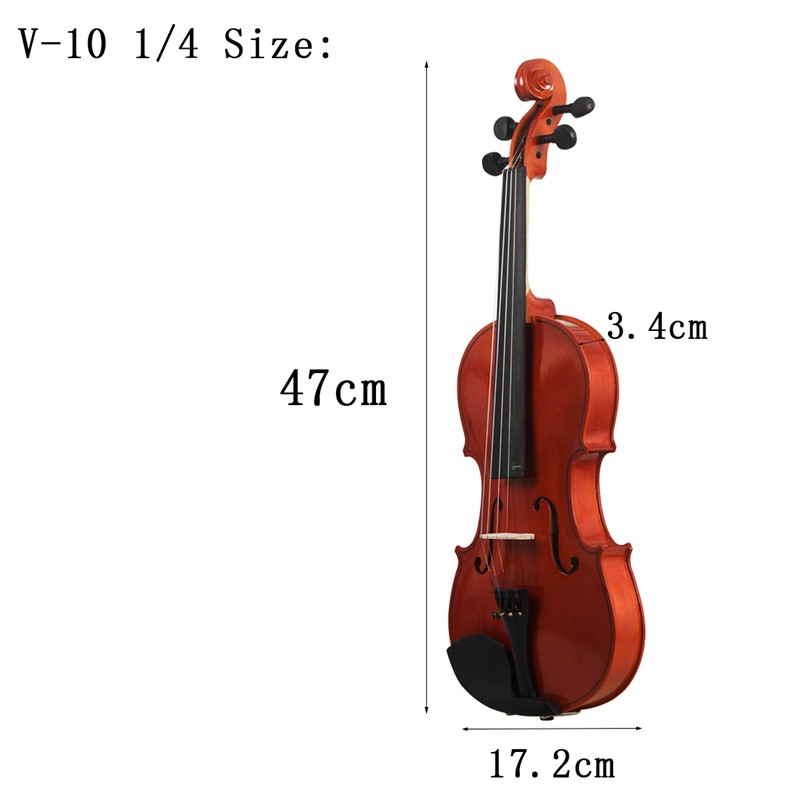 Đàn Violin Gỗ Tự Nhiên Cỡ 1 / 4 Kèm Hộp Đựng