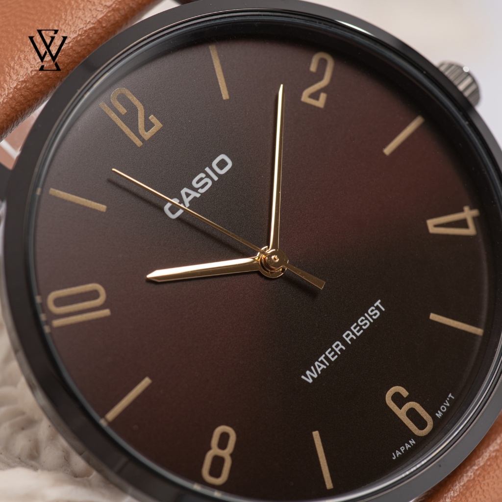 Đồng Hồ Quartz Nam Casio WATCHSTORE MTP-VT01BL-5BUDF Thiết Kế Kính Khoáng 40mm, Dây Đeo Da Và Vỏ Thép Không Gỉ