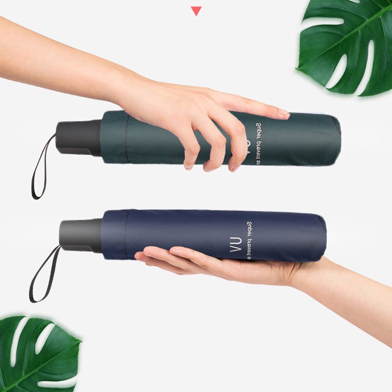 Dù gấp gọn tiện lợi ,có nút đóng mở gấp gọn chống tia UV che nắng, che mưa - RIN