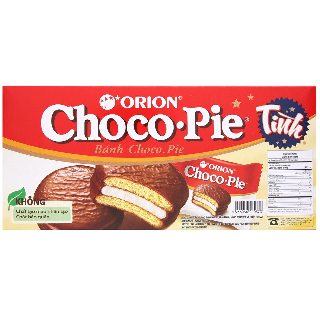 Bánh Choco-pie hộp 198g (6 cái)