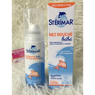 Sterimar Baby - Xịt Muối Biển Của Pháp Cho Trẻ Sơ Sinh, 100ml