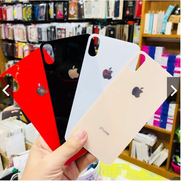 Kính cường lực mặt sau cho iphone 6 6s 7 8 6Plus 6sPlsu 7Plus 8Plus X Xr XsMax các màu: Đen, Đỏ, Trắng, Hồng Vàng, Trong