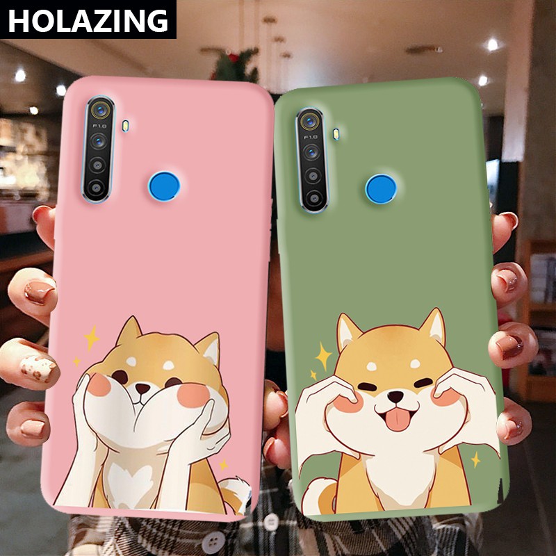 Realme C25S C25 8 Pro 5 5i 5S 6i 7i Realme 7 Pro C12 C11 C15 C17 X2 XT Narzo 20 Shiba Inu Casing Soft Silicone Cover Colorful Duable Phone Case