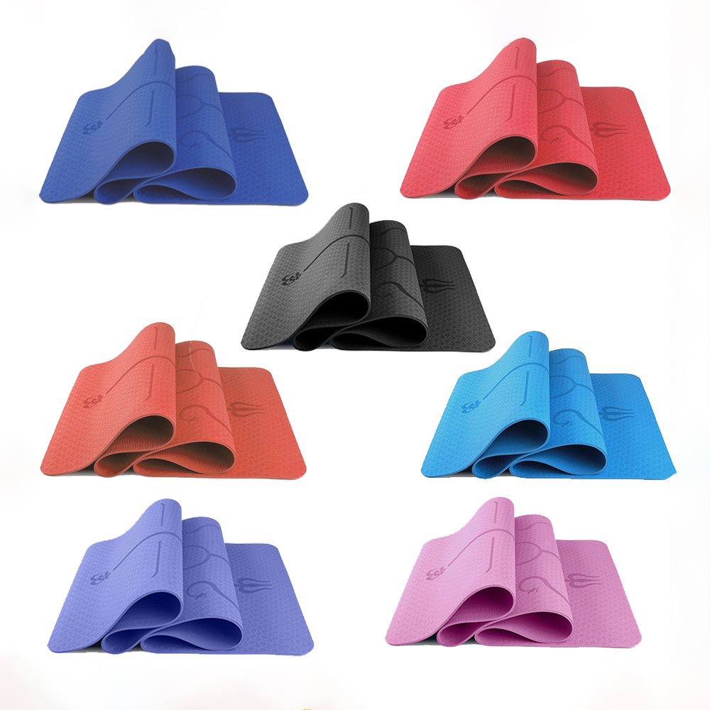 Thảm Tập YOGA Định Tuyến 8MM Và Không Định Tuyến Chuẩn TPE 2 Lớp Cao Cấp Chống Trượt và Bám Sàn Tốt 88324