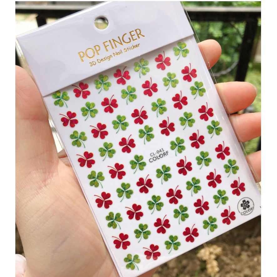 Sticker hình cỏ ba la mẫu mới