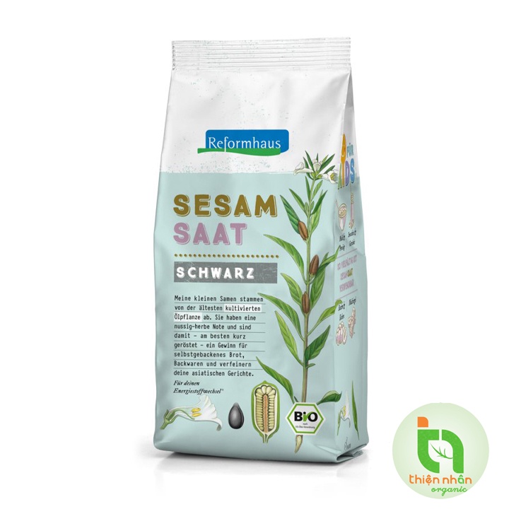 Hạt mè đen (hạt vừng) hữu cơ Reformhaus 250g Organic Black Sesame Seeds