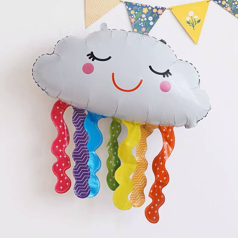 Bóng đám mây, mặt trời, cầu vồng trang trí sinh nhật